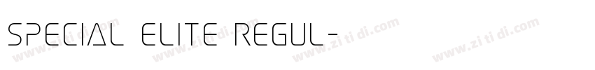 Special Elite Regul字体转换